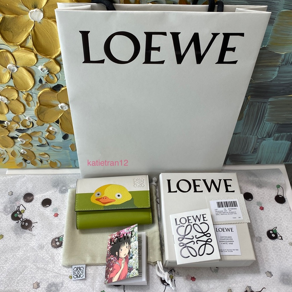 Loewe x Spirited Away Otori-Sama Small Vertical Wallet